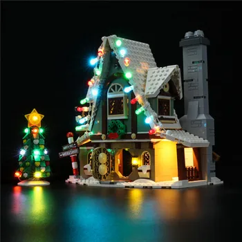 Kompatibilné s 10275 Christmas Elf Klub LED Osvetlenie DIY Príslušenstvo Model Classic Hračka pre Dospelých Zbierať Deti Puzzle Vykazujú Darček