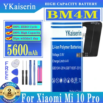 YKaiserin Nové 5600mAh Náhradné Batérie BM4M BM 4M Pre Xiao Mi 10 Pro 10Pro 5G Telefón Bateria Batérie + Darček Nástroje