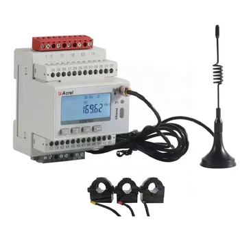 ADW300W/U Bezdrôtový internet vecí Tri Fázy Smart Meter Výpadku Elektrickej Energie Alarm, 2DI/2DO S LCD Displejom
