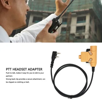 U94 PTT Adaptér s Klip Späť Push to Talk Prenosné Rádio Headset Adapter pre UV5R UV5RE UV5RA UV6R BF888S H