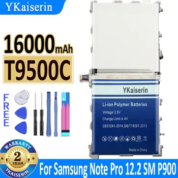 YKaiserin Batérie T9500C T9500E 16000mAh pre Samsung Galaxy Note Pro 12.2 SM-P900 P901 P905 T9500C T9500U T9500K Akku Bateria