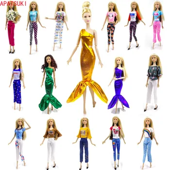 Multi-štýl Oblečenie Set Pre Bábiku Barbie Fishtail Šaty Hore Nohavice, Oblečenie Pre Barbie, 1/6 BJD Bábiky, Príslušenstvo Deti HOBBY Hračky
