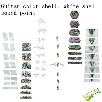 Zvuk gitár bod Abalone farba plášťa bieleho plášťa gitara hmatníka vykladané gitara materiálov, aby sa príslušenstvo