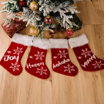 Vianočné Pančuchy Ponožky Vianoce, Darček Taška Vianočné Jablká Taška Krb Strom Vianočné Dekorácie Pre Domov Deti Darček