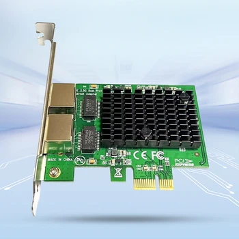 PCIe X1 Ethernet Sieťová Karta RTL8125 Čip Dual Port Gibabit Karty 1000Mbps/2.5 gb / S PCIE Sieťová Karta pre Stolný Počítač,