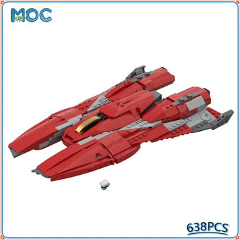Stavebné Bloky 1:250 rozsahu Elite nebezpečné Spaceplane Model DIY Montáž MOC Tehly Kreatívny Nápad, Hračky pre Deti Darček k Narodeninám
