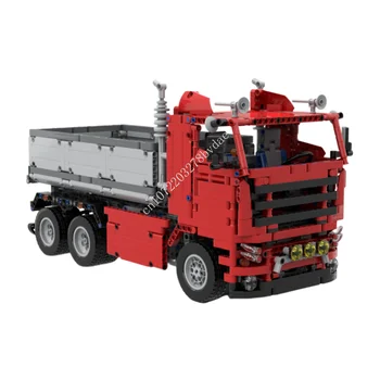 1491PCS High-Tech Mechanické MOC RC Červená Dump Truck Veľké Nákladné Vozidlo Inžinierstva Súpravy stavebnou Technológiou Modelu Deti Hračky