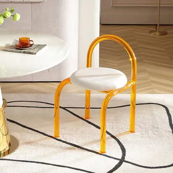 Šesť Farieb Crystal make-up Stoličky Moderné luxusné chrbta jedálenské stoličky minimalistický pohodlné silla plegable domácnosti
