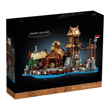 2023 NOVÉ 21343 Nápady Viking Obci Stavebné Bloky Stredoveké kováč Dom Architektúry Model Hračka pre Deti Vianočný Darček