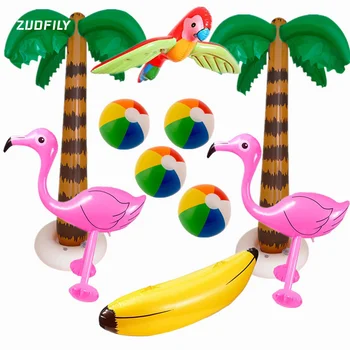 PVC Nafukovací Balón Hračky Letné Kúpalisko Pláži na Havaji Dovolenku Strany Plávajúce Hračky Flamingo Papagáj Opice Coconut Tree