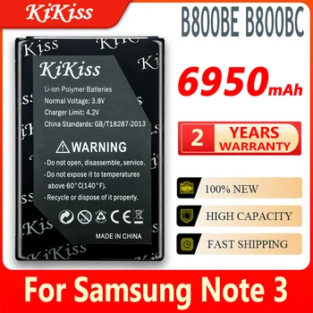  KiKiss Batérie B800BE B800BC Pre Samsung Galaxy Note 3 N900 N9006 N9005 N9000 N900A N900T N900P 6950mAh Mobilného Batérie