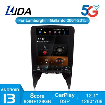 8+128 GB Android 13 Auto Multimediálny Prehrávač Pre Lamborghini Gallardo 2004 -2014 2015 GPS Navigácie Auto 12.1 Palce, autorádio Stereo