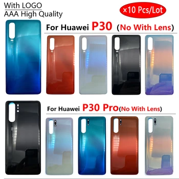 10Pcs AAA Vysoká Kvalita Zadného Skla Pre Huawei P30 Pro Kryt Batérie Náhradné Zadné Bývanie Prípade Dverí Pre Huawei P30 Zadný Kryt