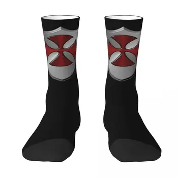 Rytieri Templar Kríž A Štít Novosti Ponožky Najlepšie Kúpiť pre Humor Kontrast farieb Deka roll Elastické Pančuchy
