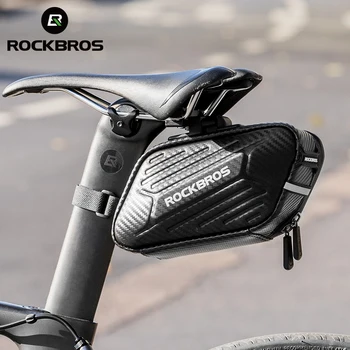 Rockbros úradný 1,5 L Hard Shell Bicykli Taška Rainproof Reflexné MTB Taška Prenosná Zavesiť Svetlo, Sedlo, Sedlovka Zadné Kufre