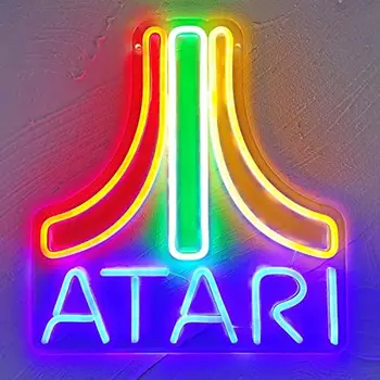 Atarai Znamenie, LED, Neónové Svetlo Arcade označenie pre Hry Izba Dekor Atari Herné Konzoly, USB Neónový nápis Atari Logo Prihláste sa pre Krčme Hráč Darček