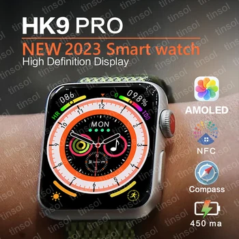 2023 HK9 Pro Smart Hodinky Mužov Amoled 2.0