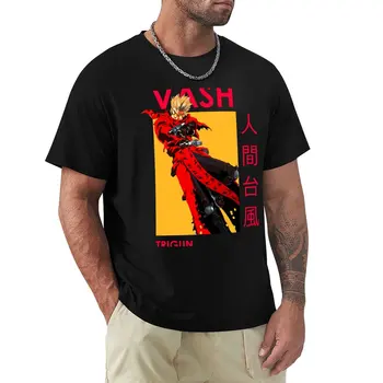Trigun Vash the Stampede Dual Oháňať Anime T-Shirt mačka košele zábavné tričká grafika t shirt mužov dlhý rukáv t košele