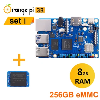 Orange Pi 3B 8G RAM 256G EMMC Jednom palubný Počítač RK3566 64-bit, WIFI, BT Gigabit Demo Rada Spustiť Android Linux OS OpenHarmony