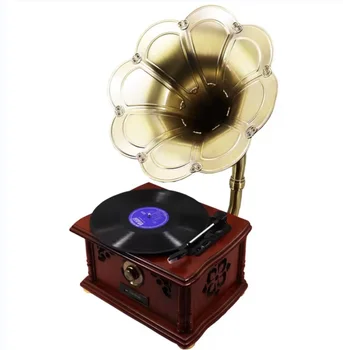 Retro vinyl phonograph veľké staromódny gramophone bytové phonograph nádherné štýl