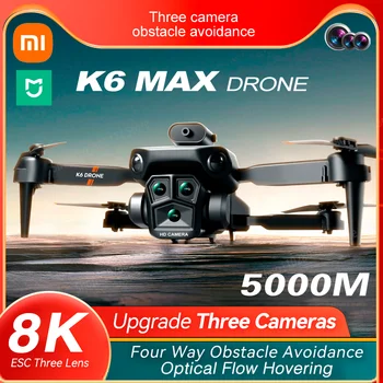 Xiao MIJIA K6 Max Drone Professinal 8K HD Tri Fotoaparáty, širokouhlý Optický Tok v Štyroch smeroch Prekážkou Vyhýbanie sa Quadcopter 5000M