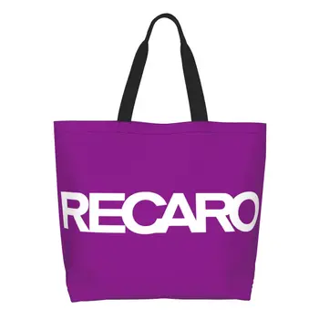 Recaros Logo Potraviny Tote Nákupní Taška Ženy Roztomilý Plátno Shopper Tašky Cez Rameno, Veľká Kapacita Kabelka