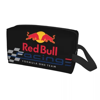 Vlastné Double Red-Bull Racing Cestovná Kozmetická Taška Ženy Toaletná Make-Up Organizátor Dámy Kozmetické Skladovanie Dopp Auta