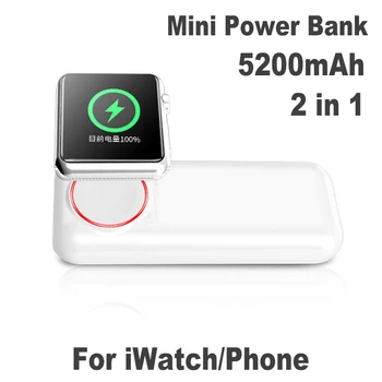 5000mAh Mini Power Bank sa Vzťahujú Na Apple Hodinky 7 8 Se iPhone 14 13 12 Samsung S22 S23 Xiao Prenosný Externý Pomocné Batérie