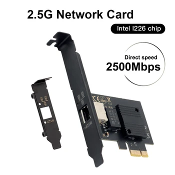 100/1000/2500Mbps 2,5 G Intel i226 PCIE Na RJ45 Esports Sieťová Karta Rozhranie RJ45 LAN Etherent Gigabit Adapter Pre PC/Desktop