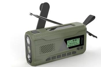 DAB/FM Rádiový modul Bluetooth Prenosné Solárne Rádio Prijímač, Núdzové Rádio Ručne Kľukou Dynamo Vonkajšie Rádio s LED Bleskom/SOS