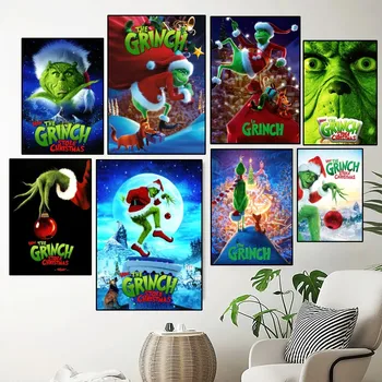 Film G-Grinch Pohode C-Vianočný Plagát Tlačí Na Steny, Spálne, Obývacej Izby, Dekorácie-Nálepky