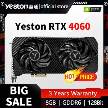 Yeston GeForce RTX 4060 8G D6 8GB 128Bit GDDR6 RTX4060 Grafické Karty Herné GPU placa de video видеокарта