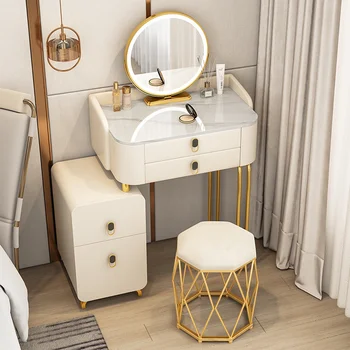 Európska Luxusný Toaletný Stolík Zlato Nohy Multifunkčné Salon Toaletný Stolík Kabinetu Nordic Comoda Pra Quarto Bytový Nábytok
