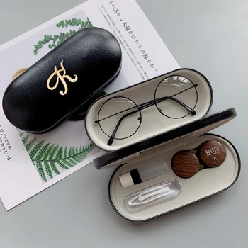 Okuliare Prípade Luxusný Módny Návrhár Ženy Okuliare Box Príslušenstvo Kontaktné Šošovky Prípade Vrecku Prenosný Box Travel Kit Darček