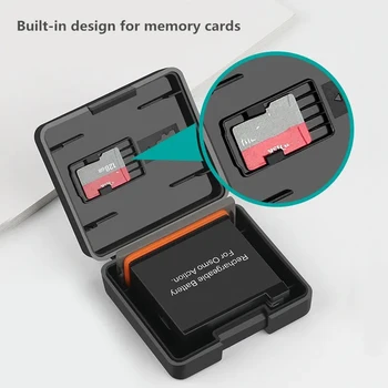 2 ks Pevného Plastu Shockproof Batérie Prípade Dji Osmo Akcia Fotoaparát Batérie Prípade Batéria TF karty Skladovanie Prenosný Úložný Box