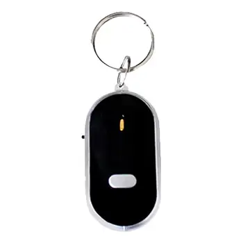 4 Kusy Tlačidlo Tracker LED Svetlo Prenosné Baterka Stratené Kľúče Locator Whistle Anti-stratil Polohovadlo pre Vonkajšie Vnútorné