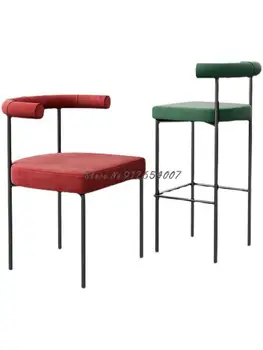Nordic železa jedálenské stoličky moderné, jednoduché, čisté červené stoličky domácnosti stôl späť stoličky Mlieko Čaj Kaviareň rokovania voľný čas stoličky
