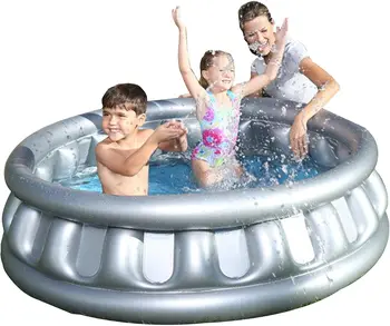 Nafukovacie Bazény pre Deti - UFO Tvar Nafukovacie Zahustiť Kiddie Bazén - Family Vyhodiť Kiddie Bazén Plnej Veľkosti Hrať Centrum pre Dieťa