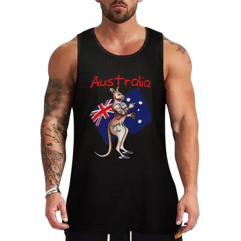 Nové Austrália, že to s milovať, alebo jedného prsty pozdrav! Tank Top Krátky rukáv pánske topy Muž oblečenie pre telocvični