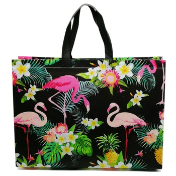 Móda Flamingo Tlač Nákupní Taška Ženy Skladacia Netkanej Textílie Eko Kabelka Cestovanie S Potravinami Skladacie Tašky, Oblečenie, Plážovú Tašku