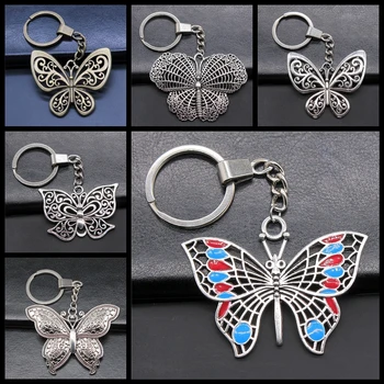Módne Kovové Keychain Držiteľ Suveníry, Darčekové Ženy Keychain Veľký Motýľ Prívesok Keyring Tvorivé Strany Darček
