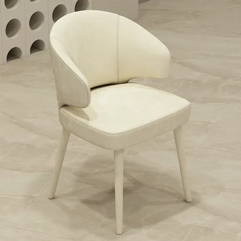 Biely Jedálenský stôl, Stoličky, Moderné Späť Kožené Jedáleň Kreslá Jednotlivých Obývacia Izba Sillas Plegables bytový Nábytok MQ50CY