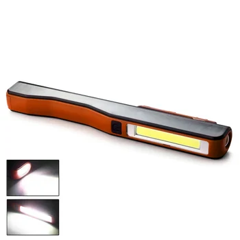 Silný COB LED Pracovné Svetlo Garáž Mechanik Lampa Magnetické USB Nabíjateľné Pero Klip Pochodeň Baterka Práce Lnspection Svetlo