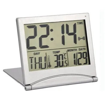 Skladacie LCD Digitálny Budík Flip Clock Stôl Tabuľka Perpetual Calendar Meteo Stanica Stôl Teplota Cestovné Ectronic Pre Domáce