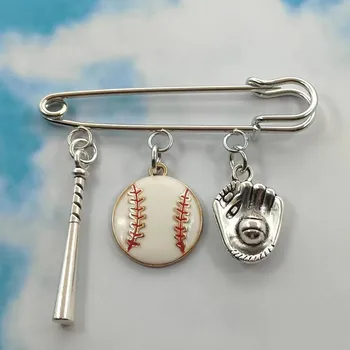 Krásne smalt športové brošňa som ako baseball Baseballové rukavice pin mužov so suvenírmi chlapec DIY ručne vyrábané šperky