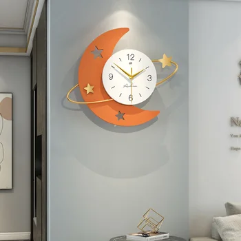 Obývacia izba módne domáce dekorácie hodiny Nordic light luxusné art hodiny zavesenie na stenu osobnosti čisté červené tvorivé dekorácie