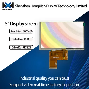 5 Palcový LCD Displeja Modul 800*480 HD IPS Full View RGB Rozhranie Odporový Dotykový Displej Doprava Zadarmo